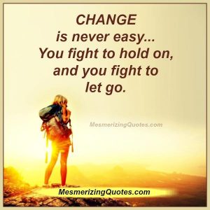 You fight to hold on & let go in life - Mesmerizing Quotes